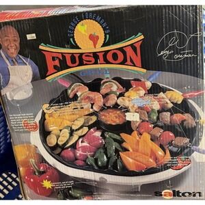 George‎ Foreman GR70WHT Fusion Indoor Grill Salton White NEW DISCONTINUED NEW